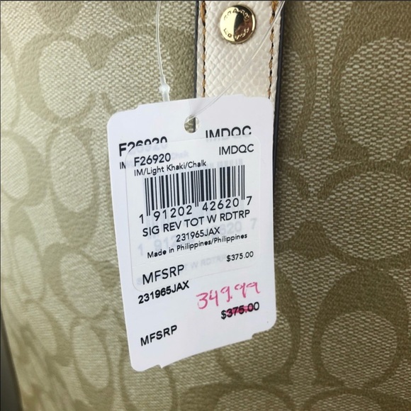 Coach Signature Reversible Large Tote NY City Bag - Picture 8 of 8